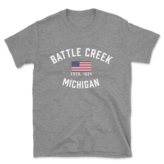 Battle Creek Michigan Patriot Men's Cotton T-Shirt