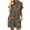 BLUE ORANGE LEAF, variant on TEMOFON Womens T Shirt Dresses Summer Short Sleeve Loose Tunic with Pocket Casual Swing Dress Fashion Sundress Solid color Black Size L
