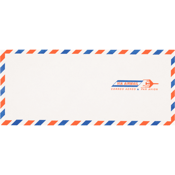 LUXPaper #10 Regular Envelopes, 4 1/8 x 9 1/2, Airmail, 250/Pack