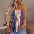 thumbnail image 2 of Dyegold Women's Striped Strapless Bandeau Tank Casual Sleeveless Summer Vacation Loose Beach Tube Top Shirt Blouse Tanks top, 2 of 5