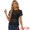 Blacks, variant on Round Neck Scalloped Trim Floral Lace Top L White