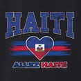 thumbnail image 3 of Wild Bobby Haiti Flag Heart Allez Haiti Graphic | Women's Novelty T-Shirt | Soccer Football Fan Game Day Gift for Her Unisex Men Tee, 3 of 5