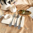 thumbnail image 3 of 300pcs Gold Plastic Silverware Dinnerware Flatware- Heavyweight Gold Plastic Cutlery Set, 100 Gold Forks, 100 Gold Spoons, 100 Gold Knives, Gold Utens, 3 of 5