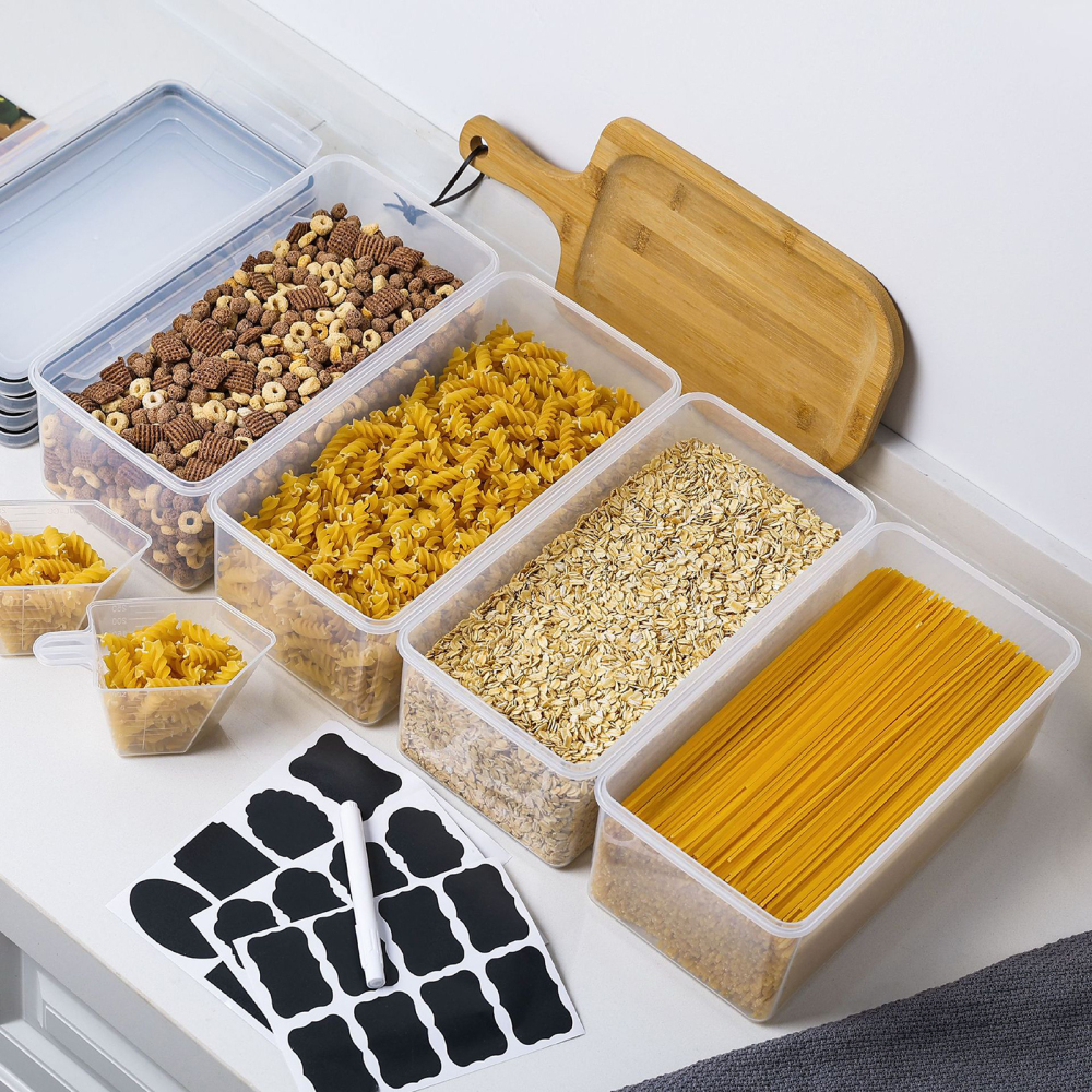 Durable Plastic Food Storage Box Grain Storage Jar Kitchen Large Rice