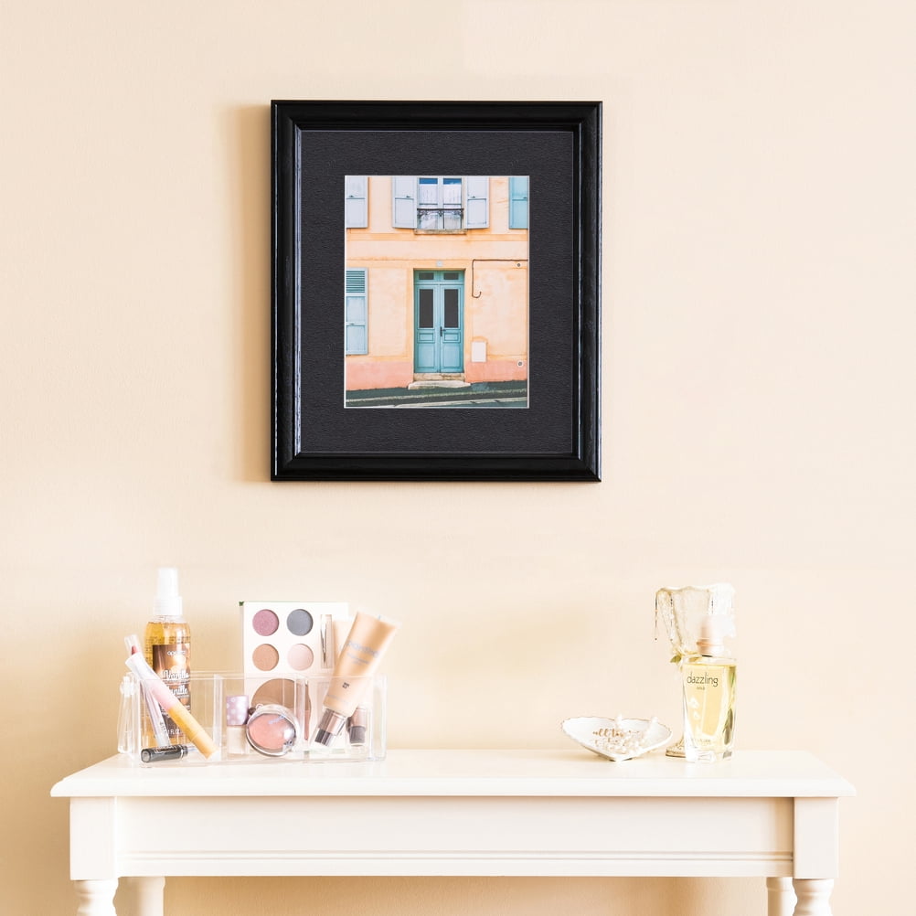 ArtToFrames 22x28" Matted Picture Frame with 18x24" Single Mat Photo Opening Framed in 1.25" Black Stain on Solid Red Oak and 2" Black Mat (FWM-4083-22x28)