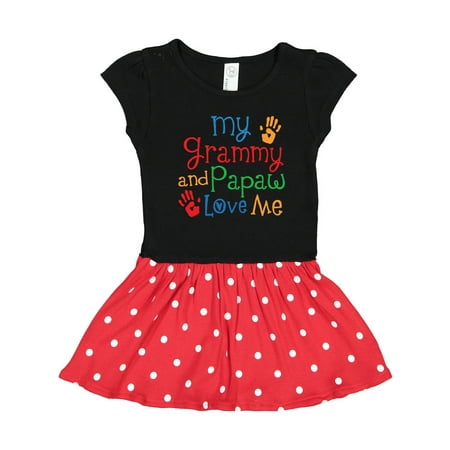 

Inktastic Grammy and Papaw Love Me Grandchild Gift Toddler Girl Dress