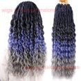 thumbnail image 2 of 18 Hebras/Pack Nu Locs Crochet Hair Goddess Trenzas 18 Pulgadas Sintético Suave Profundo Rizado Extensiones De Pelo, 2 of 4