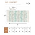 thumbnail image 2 of Teal Grey Branch Bathroom Rug 2'x3', Spring Summer Pastoral Botanical Low Profile Front Entryway Rug with Tassels, Woven Cotton Washable Kitchen Mat Carpet for Foyer Bedroom Back Door Decor, 2 of 9