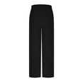thumbnail image 7 of Up to 30% off Women's Pants,Women Fashion Solid Color Elastic Waist Sports Casual Pants With Side Pockets Women High Waisted Pants (Black,M), 7 of 7