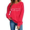 thumbnail image 5 of Busydd Valentines Tops for Women Trendy Comfy Love Heart Sweatshirt for Women Casual Long Sleeve Round Neck Valentines Outfits for Women M, 5 of 6