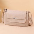 thumbnail image 4 of Bolso Mujer Cuero Messenger Casual Bolso Bandolera Trabajo Viaje Beige, 4 of 6