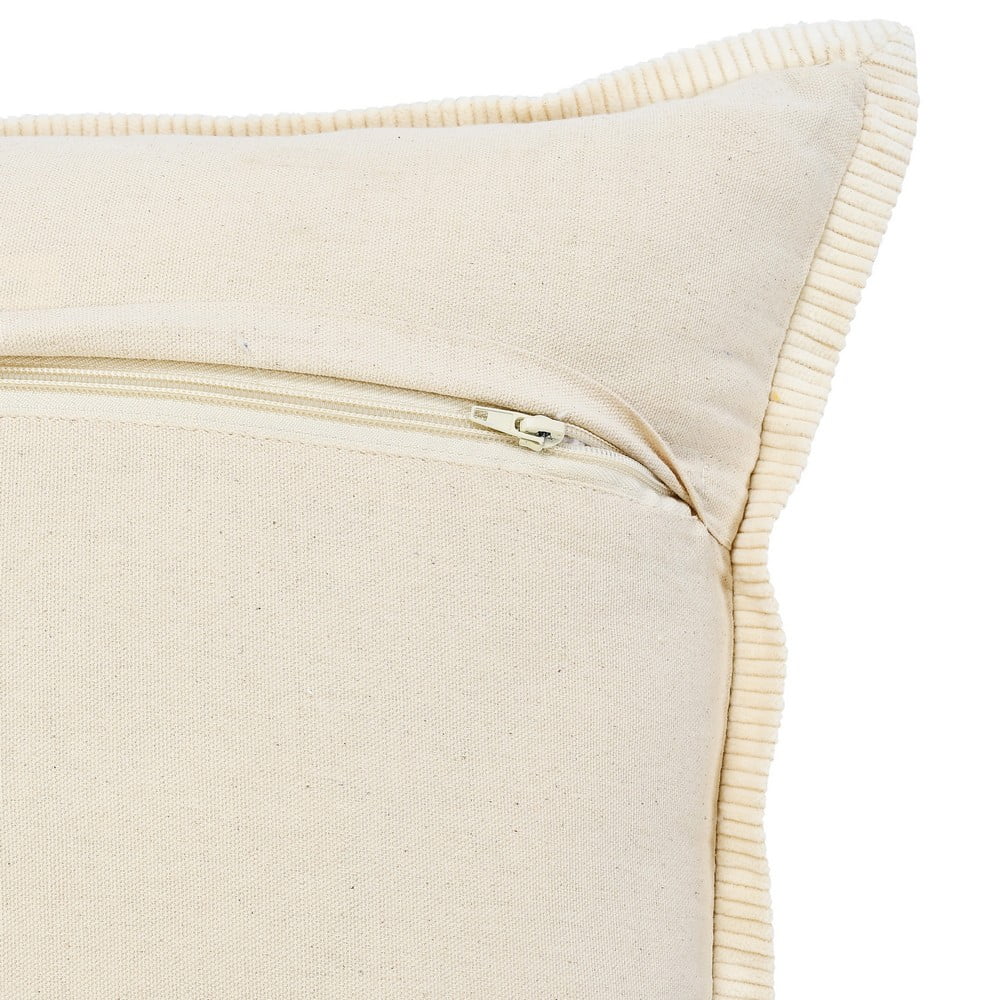 Harlow Hill Handwoven Geometric Flanged Bordered Cotton Throw Pillow Cover - 20" - Yellow