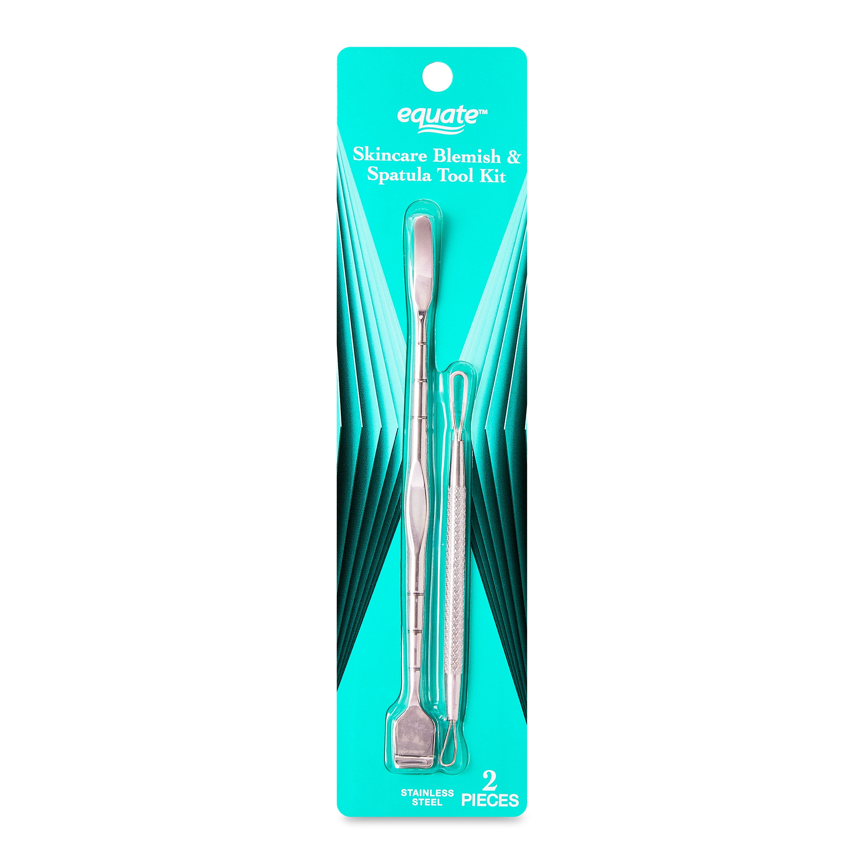 Equate Stainless Steel Blackhead And Whitehead Skincare Tool Duo, 2 Pieces