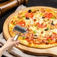 thumbnail image 1 of HOZADOIE Stainless Steel Pizza Utensils Kitchen & Dining Stainless Steel Pizza Tools Raised Wood Rolling Pin Kitchen Household Bread Pizza Rolling Pin Perforator Mesh Pulling Knife, 1 of 6