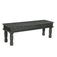 thumbnail image 5 of Milton Carved Dining Bench Antique Black, 5 of 5