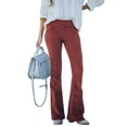 thumbnail image 4 of Txlixc Pantalones de mujer, cintura elástica, pantalones de campana de piernas anchas Txlixc  moda, 4 of 8