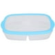 thumbnail image 5 of Fiambrera rectangular portátil, contenedor de almacenamiento de alimentos para frutas y verduras, vajilla azul, 5 of 11