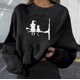 thumbnail image 2 of Mujeres moda casual estampado cuello redondo suelta manga larga blusa corta sudaderas sin capucha Fridja fjkfkj2936, 2 of 8