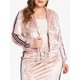 thumbnail image 1 of Chaqueta Corta Talla Extra Zipper Fly Velvet Rosegal Sudaderas y sudaderas con capucha, 1 of 5