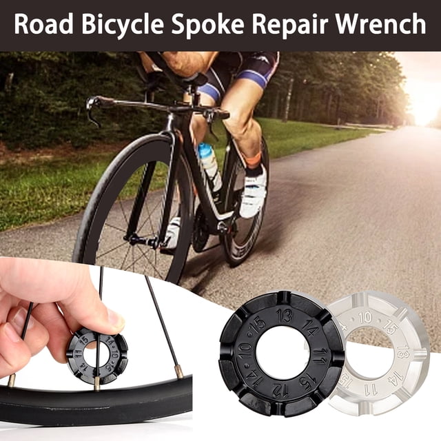 Clé de Réglage de Rayons de Vélo Ronde 8 Rainures Haute Dureté Acier Mini Clé de Réparation de Rayons de Vélo Accessoires de Vélo