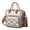 Camel-2, variant on Bohemian Reusable Lunch Tote for Women, Insulated Large Cooler Bag with Retro Style, Dual Compartments & Shoulder Strap for Office, Travel or Gifts