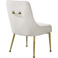 thumbnail image 2 of Pemberly Row Chaise de Salle à Manger Moderne en Velours Crème, Fini (Ensemble de 2), 2 of 7