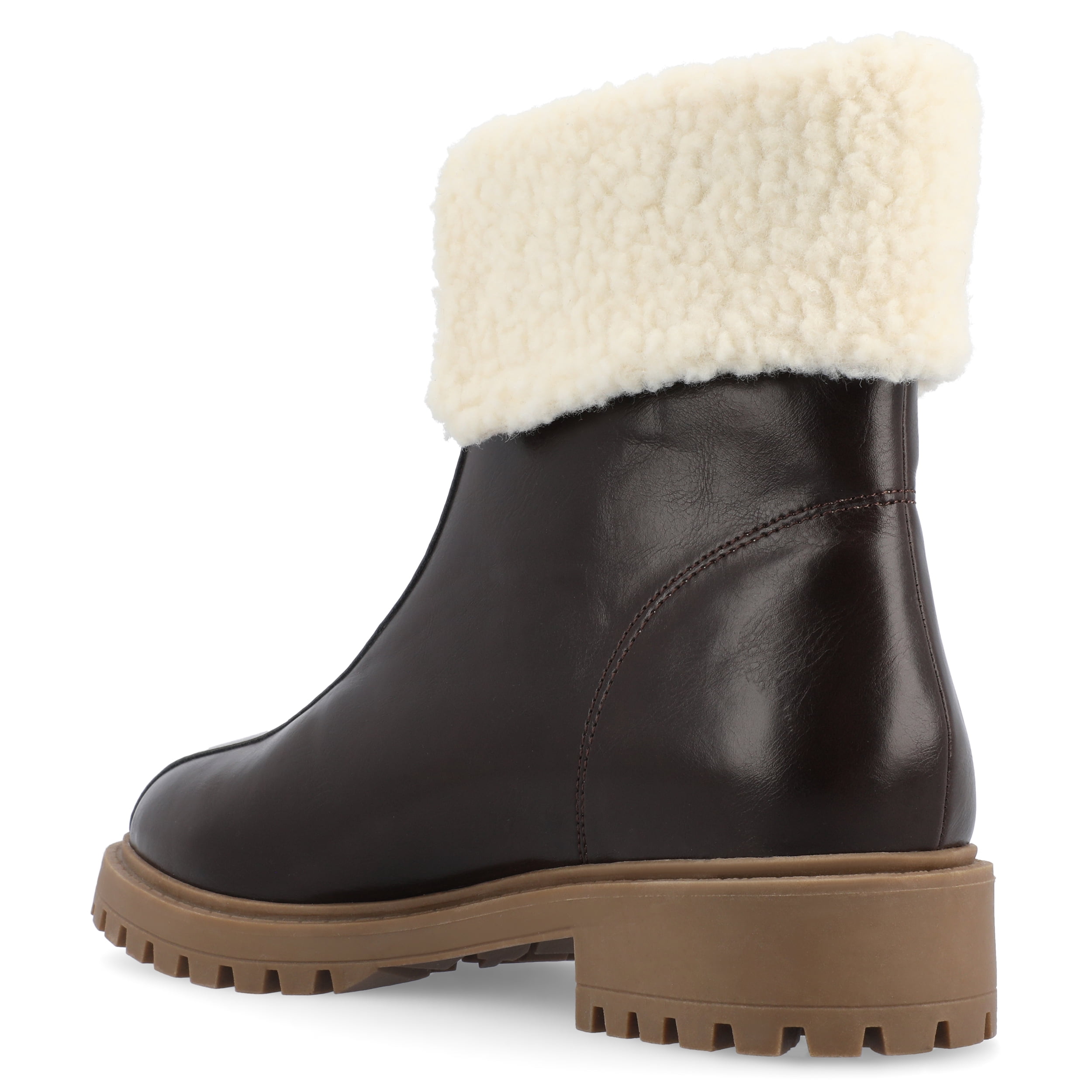 Journee Womens Fynn Almond Toe Block Heel Ankle Booties