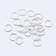 thumbnail image 1 of 925 Sterling Silver Round Rings Soldered Jump Rings Closed Jump Rings Silver 18 Gauge 6x1mm Inner Diameter: 4mm about 70pcs/10g, 1 of 3