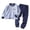 Blue, variant on Wonitaaizi Kids Girls Toddler Solid Pajamas Fall Long Sleeve Crewneck Letter Print Pajamas Sleepwear Set Pink for Size 3-4 Years