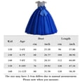 thumbnail image 2 of Vestidoo Formal Vestido de cintura alta con cuello redondo y elegante vestido de princesa con vuelo para niñas Kuymtek Azul 6-7- años para Niña, 2 of 9
