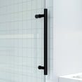 thumbnail image 2 of Dreamwerks 60 in. W x 79 in. H, 10mm. Thick Frameless Shower Door with Sliding Double Rollers, Clear Tempered Glass, Matte Black, 2 of 10