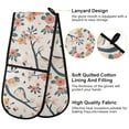thumbnail image 4 of Dailycode Double Sided Oven Mitt with Loop Heat Resistant Kitchen Long Potholders 7" x 35" Birds on Branch with Flower, 4 of 6