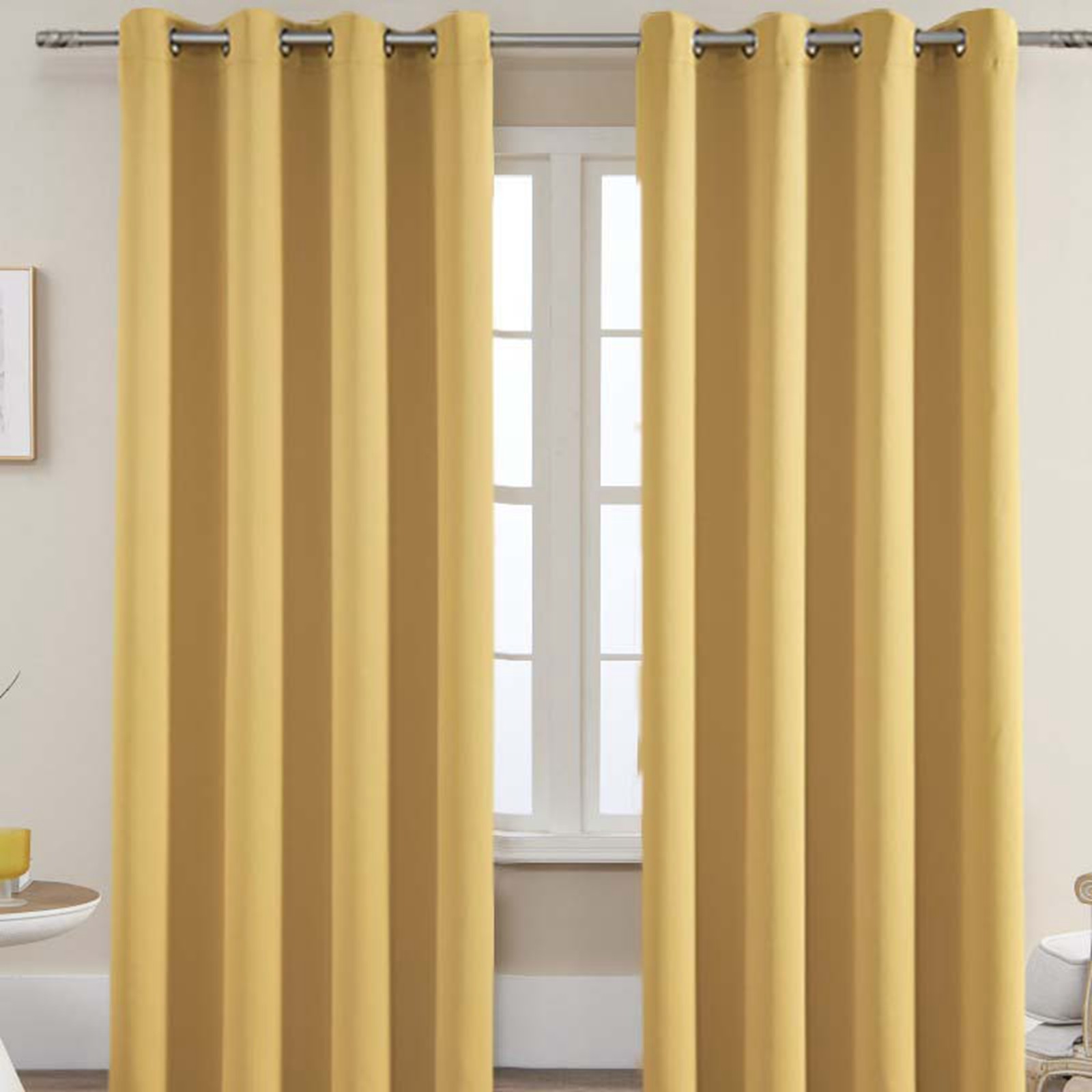 Polyester Solid Color Thickened Blackout Curtain Heat Insulating High Precision Window Drapes for Home
