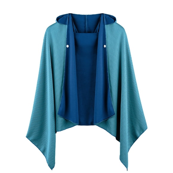 Toalla de protección solar Qarigey Albornoz con capucha gimnasio hombres azul cielo