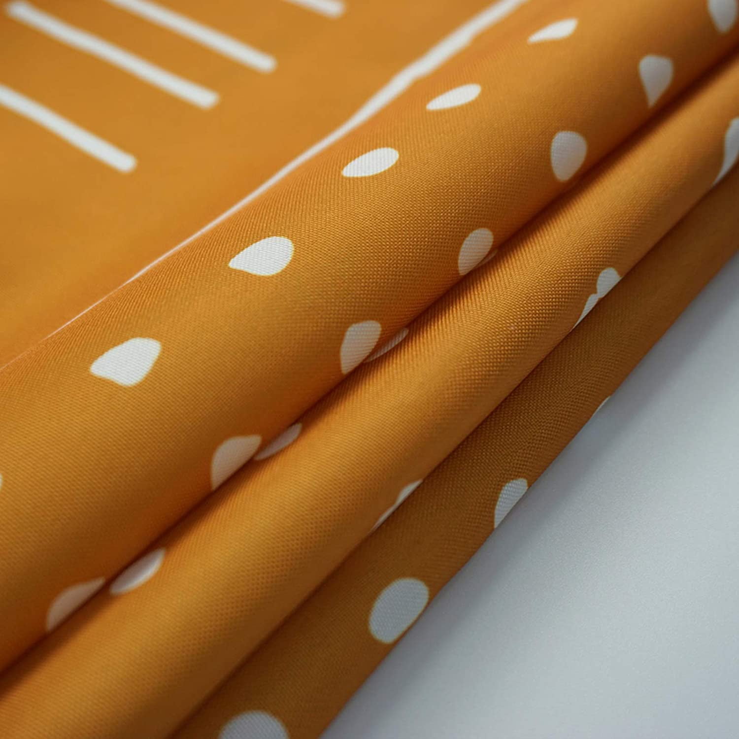 Mudcloth Stall Shower Curtain Yellow 36-Inch Ethnic African Boho Small Fabric Bathroom Shower Curtain Sets Mud Cloth Decor, Heavy Weighted & Waterproof (Yellow, 36 x 72)