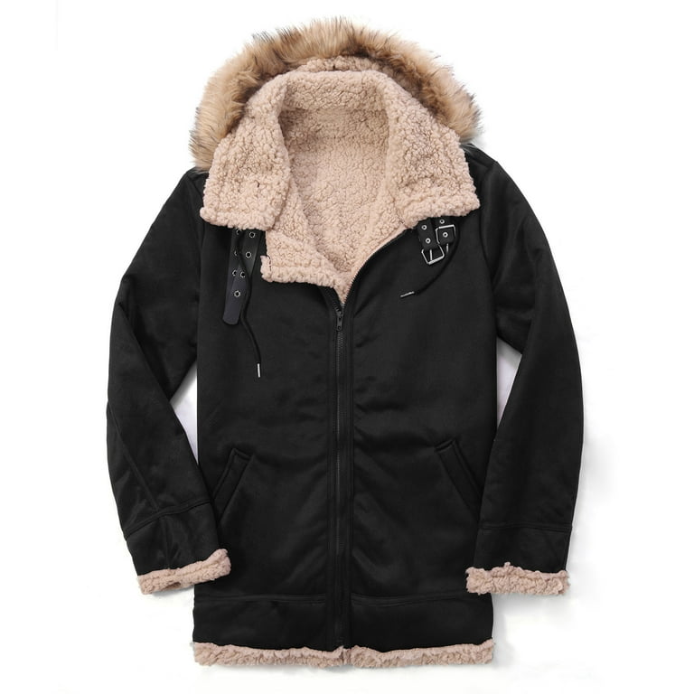Fatuov Puffer Jacket Men Long Sleeve Hooded Winter Thicken Zipper Turndown  50% off Clear! Black Jackets