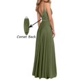 thumbnail image 6 of KHONTS Satin Bridesmaid Dresses for Women Spaghetti Strap A-Line V-Neck Formal Evening Gowns with Slit Army Green XXXL, 6 of 6