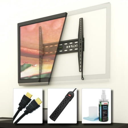 Sonax K-005-MPM Fixed Low Profile Wall Mount Kit includes HDMI Cable, Surge Protector Power Bar and Screen Cleaner