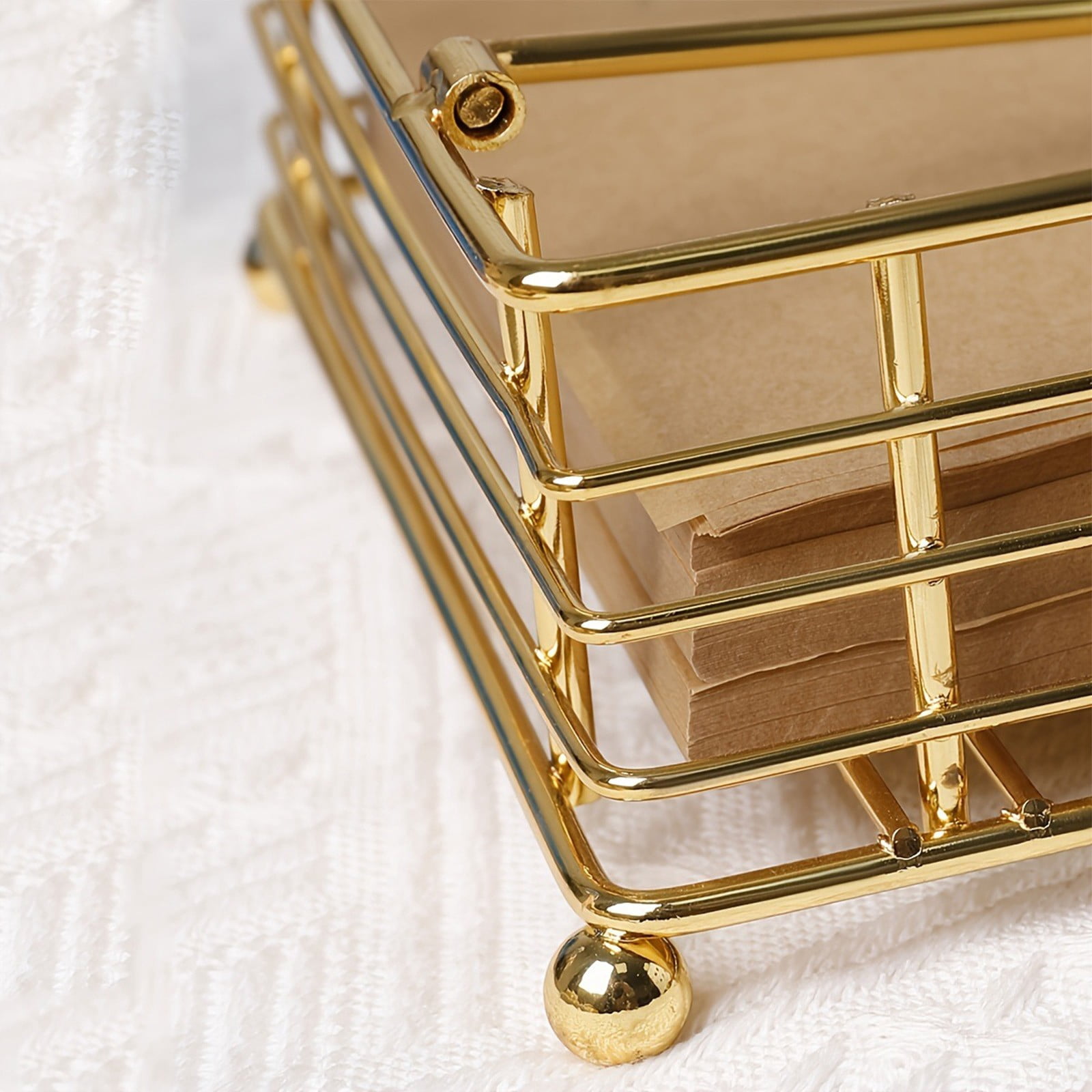 Inerposs Iron Napkin Holder, Metal Tissue Storage, Decorative Tissue Dispenser, Stylish Paper Napkin Organizer for Home, Café, and Restaurant