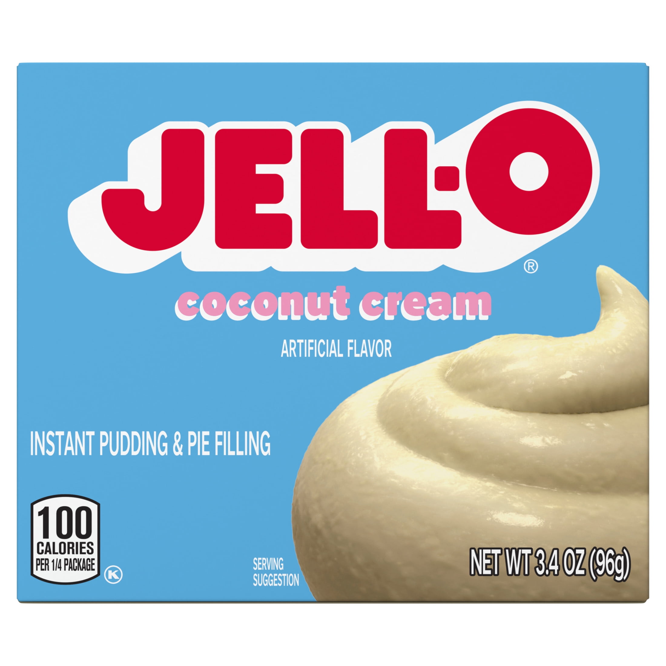 Jell-O Coconut Cream Artificially Flavored Instant Pudding & Pie Filling Mix, 3.4 oz Box