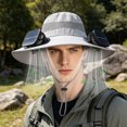 thumbnail image 7 of Kugisaki Sun Hat with Fans Solar Power Fan Wide Brim Sun Hat Fishing Essentials for Hiking Beach Summer Outdoor, 7 of 7