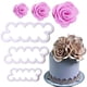 thumbnail image 1 of Decoración de pasteles Flores de pasta de goma Artesanía con azúcar Molde de rosa más fácil de la historia Molde para hacer rosas de fondant (3 piezas blancas), 1 of 5