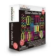 Way to Celebrate! Multicolor Jumbo Glow Sticks Party Favors Set, 200 Count, 8.5in. x 8.75in. x 2.5in., 1.2 kg