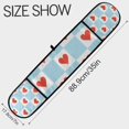 thumbnail image 3 of Yayeee Double Oven Mitt Kitchen Heat Resistant Baking 35" x7" Quilted Glove, Light Blue Checkered Heart, 3 of 6
