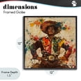 thumbnail image 4 of Stupell Industries Modern El Mexicano with Paint Splatters Black Framed Giclee Art, 12 x 12, by Marta Wiley, 4 of 8