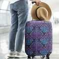 thumbnail image 2 of Purple and Blue Damask Pattern Luggage Cover Fashion Suitcase Cover Baggage Covers Fit 25-28 Inch Luggage (Go Travel), 2 of 5