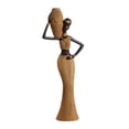 thumbnail image 2 of Figura de Mujer Africana, Escultura de Mesa, Pieza de Arte Coleccionable, Patrón Tejido Retro Pintado a Mano para Bibliotecas, Estudios de Estilo C, 2 of 8