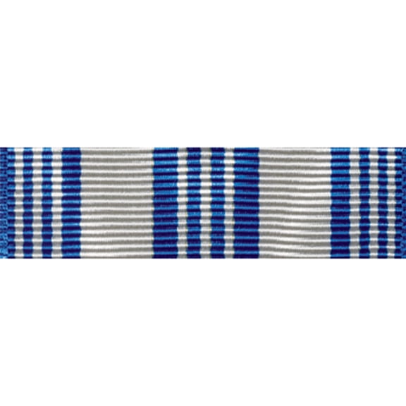 Silk/Acrylic Blend Blue and Silver Air Force Achievement Full Size Slide on Ribbon