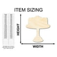 thumbnail image 2 of Unfinished Wood Dessert Cake Shape - Craft - up to 46" 36" / 1", 2 of 5