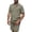 Army Green, variant on JUUYY Men's Linen Set 2 Piece Outfits Striped Casual Button Down Short Sleeve Shirt and Shorts Sets Loose Summer Vacation Outfit White S